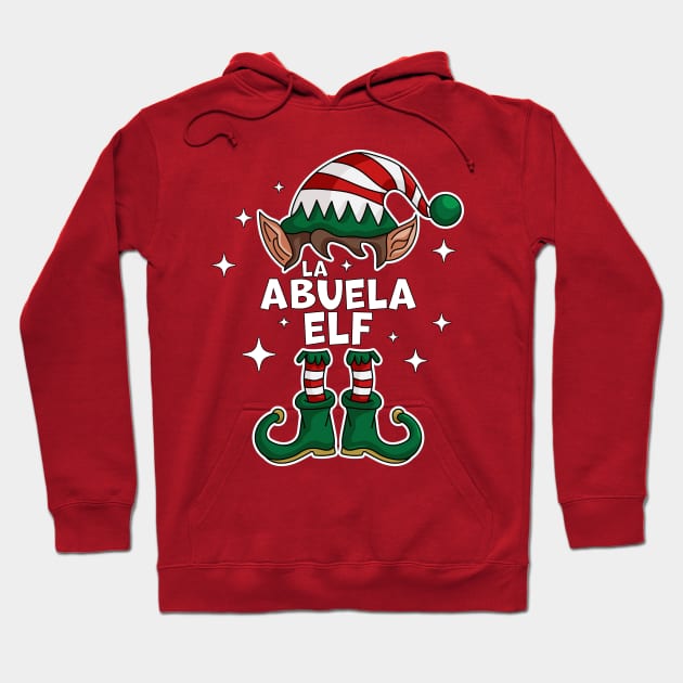 La Abuela Elf - Grandma Elf Christmas Party Matching Family Hoodie by OrangeMonkeyArt